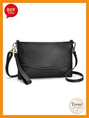 Genuine Leather Wristlet Wallet RFID Blocking Crossbody Clutch Purse for Women